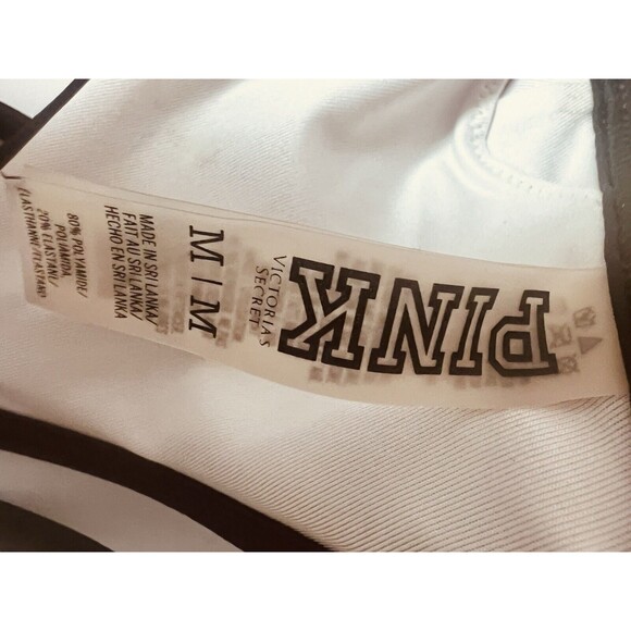 Victoria’s Secret Pink Color block Magenta And Black Bikini Top Medium - Picture 4 of 6